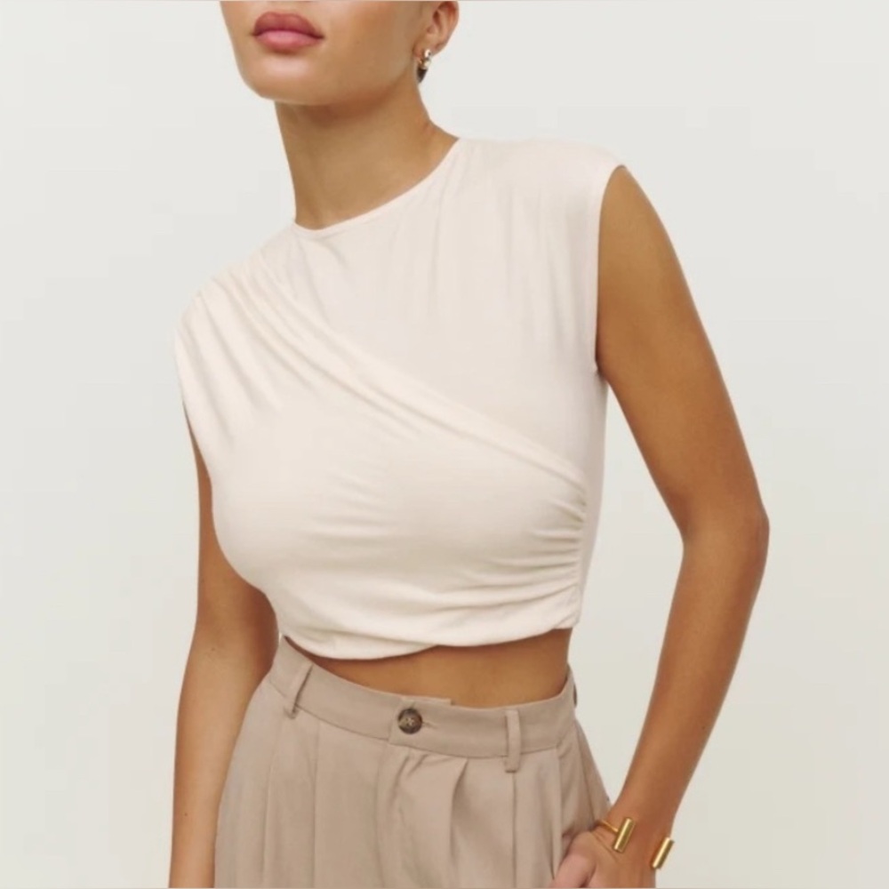 Reformation Wylie Knit Top Cream XS NWT